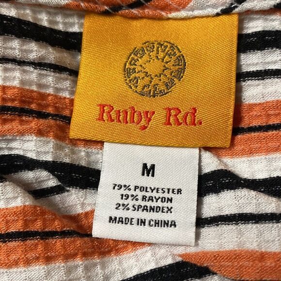 RUBY RD Waffle Knit Striped Top - Picture 7 of 8